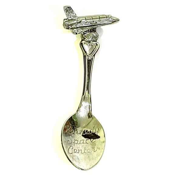 Vintage Collectable Silver Plated Spoon Kennedy Space Center Space Shuttle 3" - Picture 7 of 8
